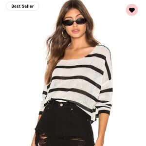 Superdown. Adriana Knit Sweater in Black & White. Size XS. Never worn, no tags.